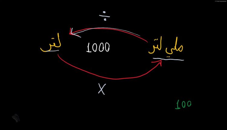 تحويل من لتر الى مليلتر
